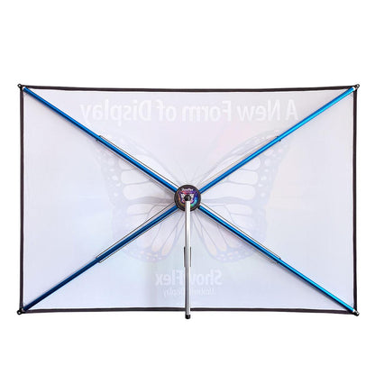 Tabletop display frame for trade shows and exhibitions with tensioned fabric graphics