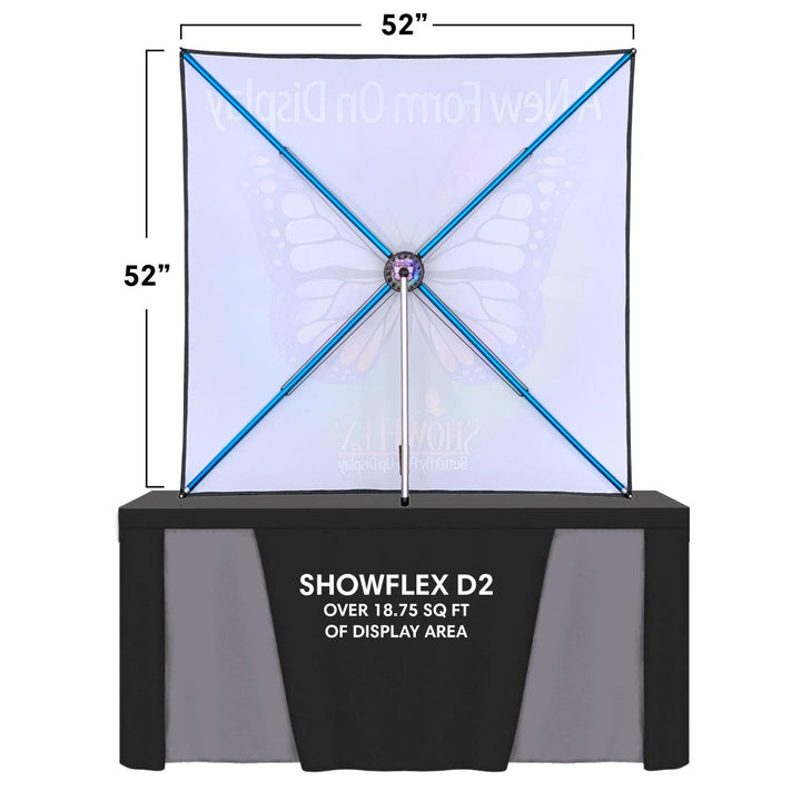 ShowFlex D2 Tabletop Display (52"w x 52"h) - TradeShowPlus