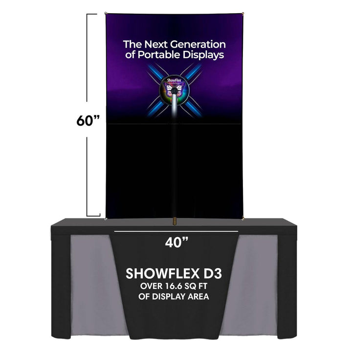 ShowFlex D3 Tabletop Display (40"w x 60"h) - TradeShowPlus