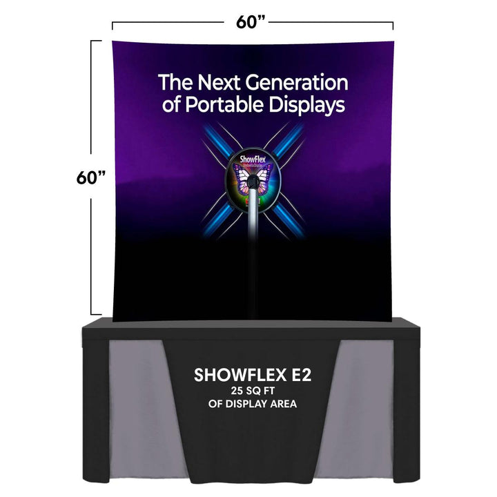 ShowFlex E2 Tabletop Display (60"w x 60"h) - TradeShowPlus