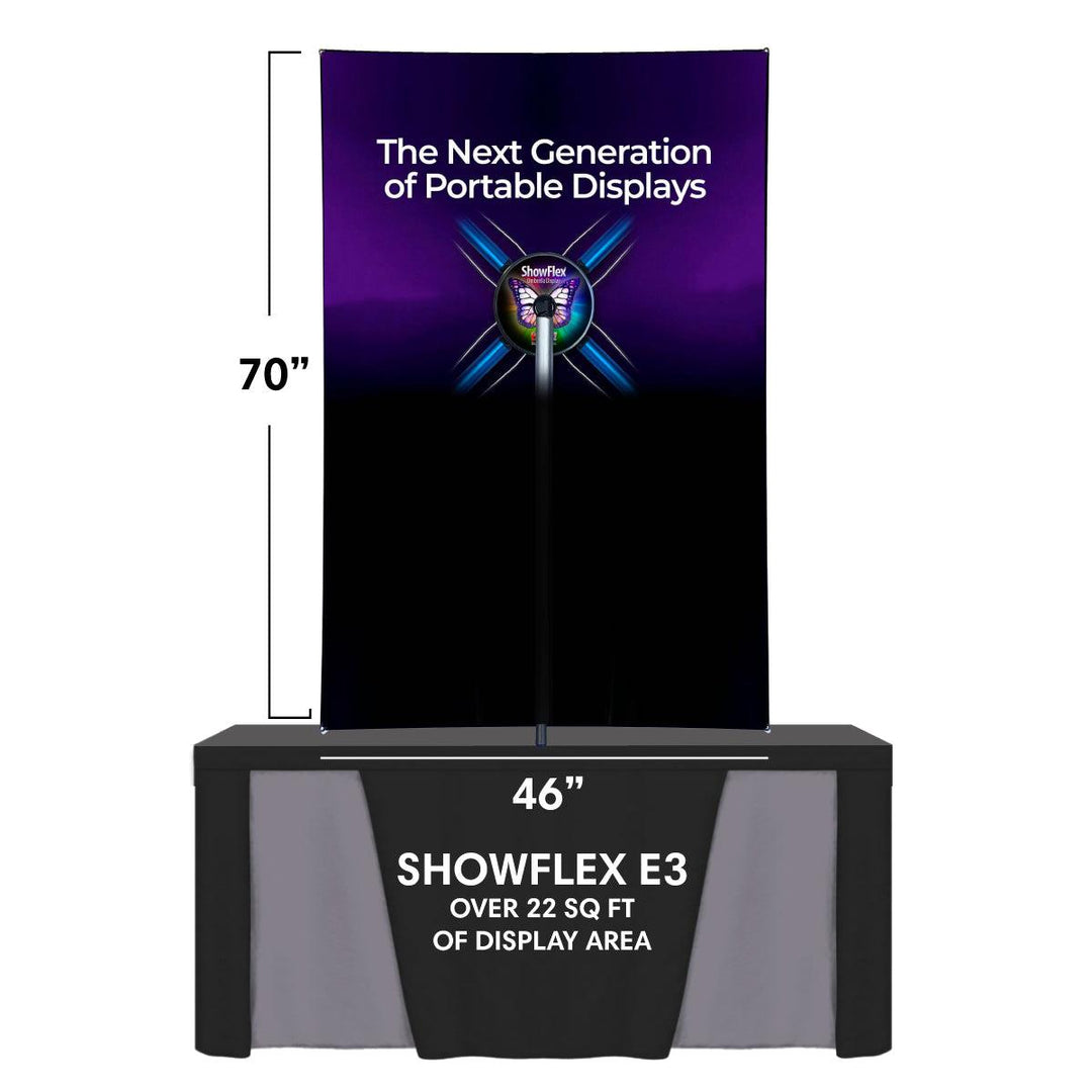 ShowFlex E3 Tabletop Display (46"w x 70"h) - TradeShowPlus