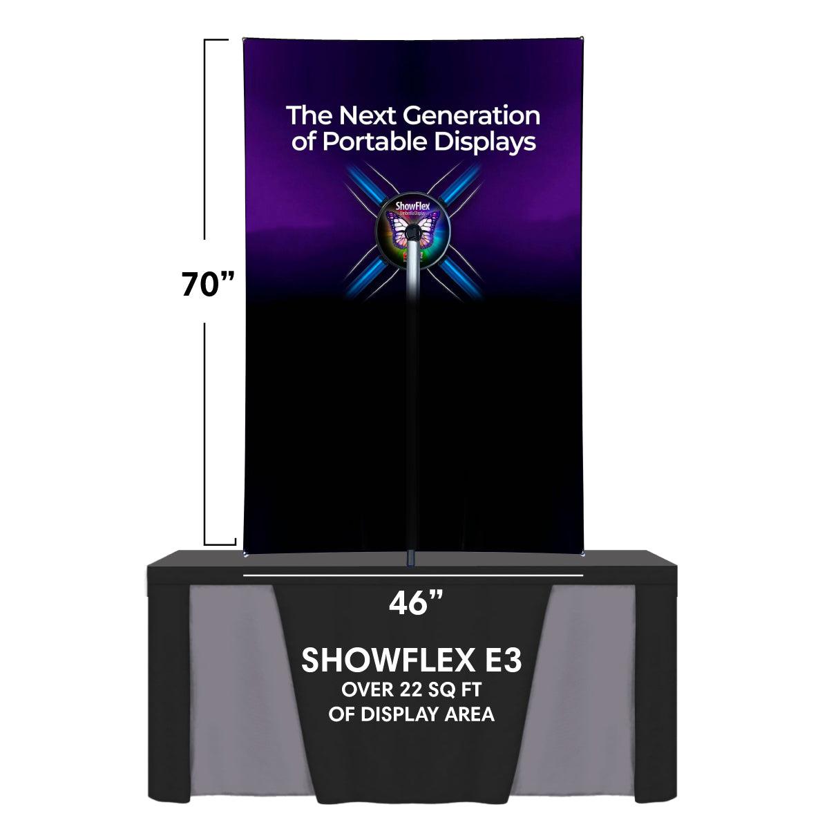 ShowFlex E3 Tabletop Display (46"w x 70"h) - TradeShowPlus