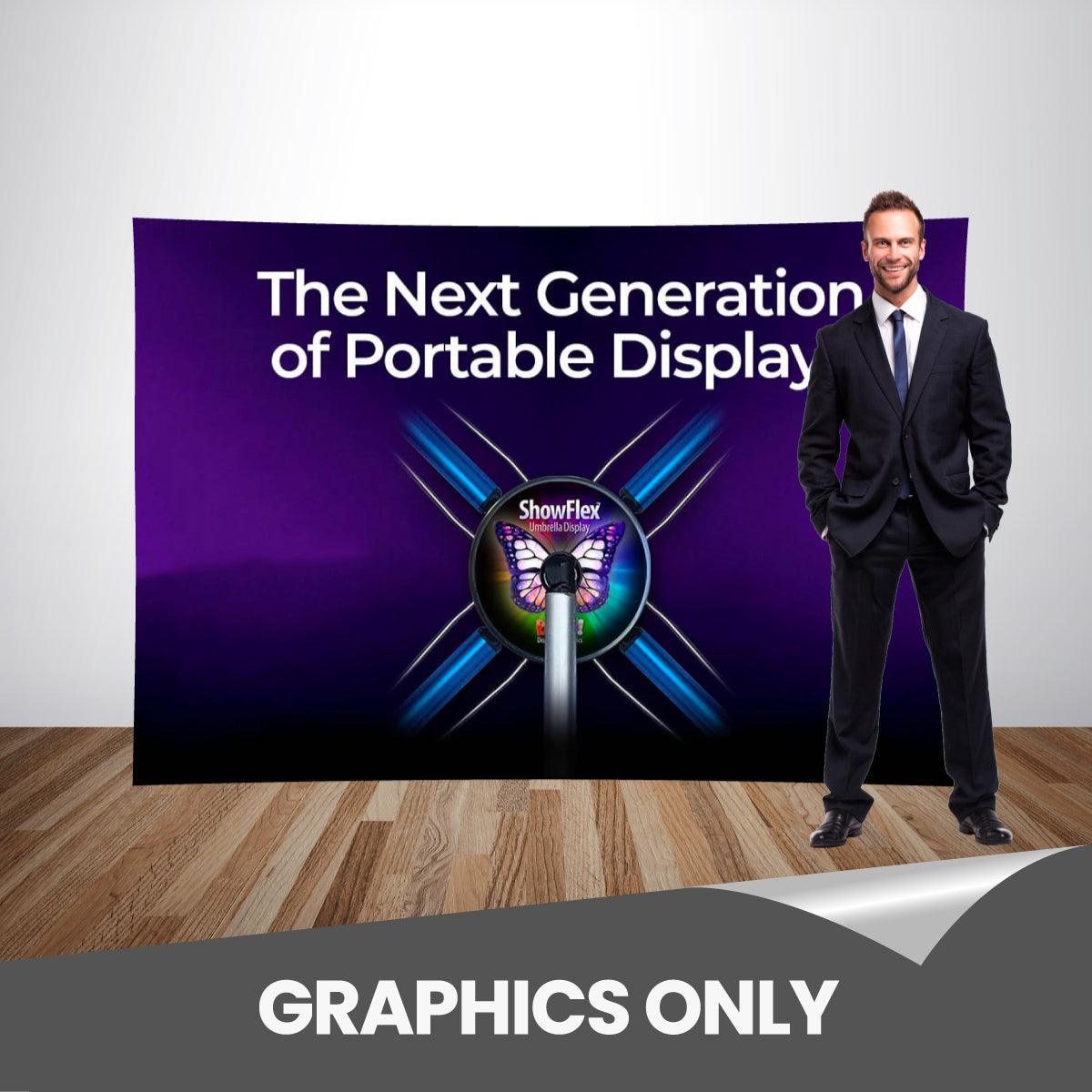 ShowFlex F1 Freestanding Display (Graphic Only) - TradeShowPlus