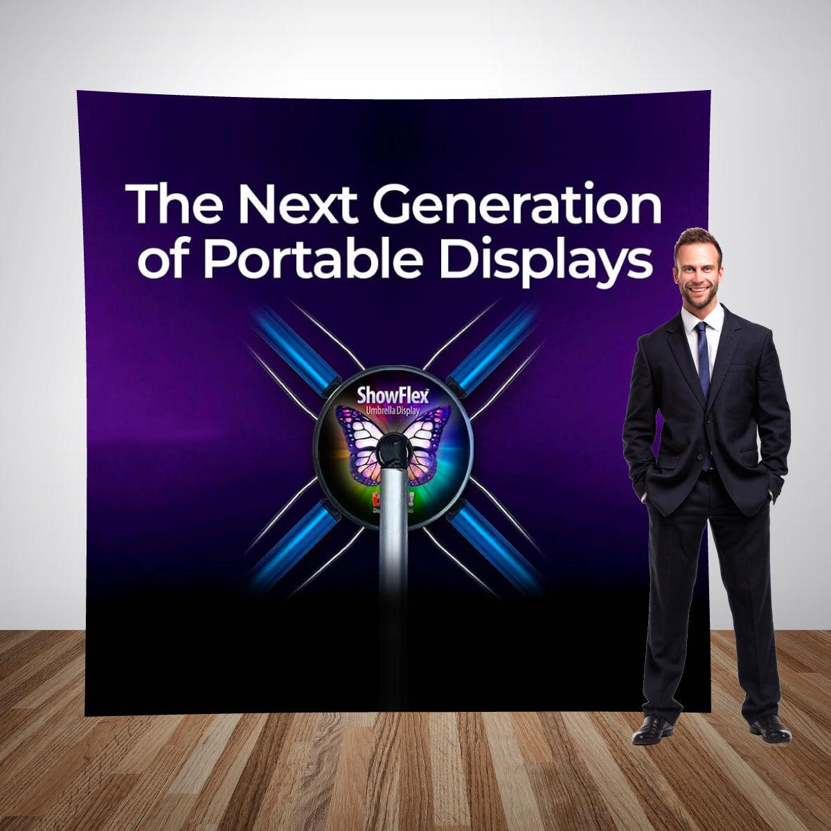 ShowFlex F2 Freestanding Display (92"w x 92"h) - TradeShowPlus