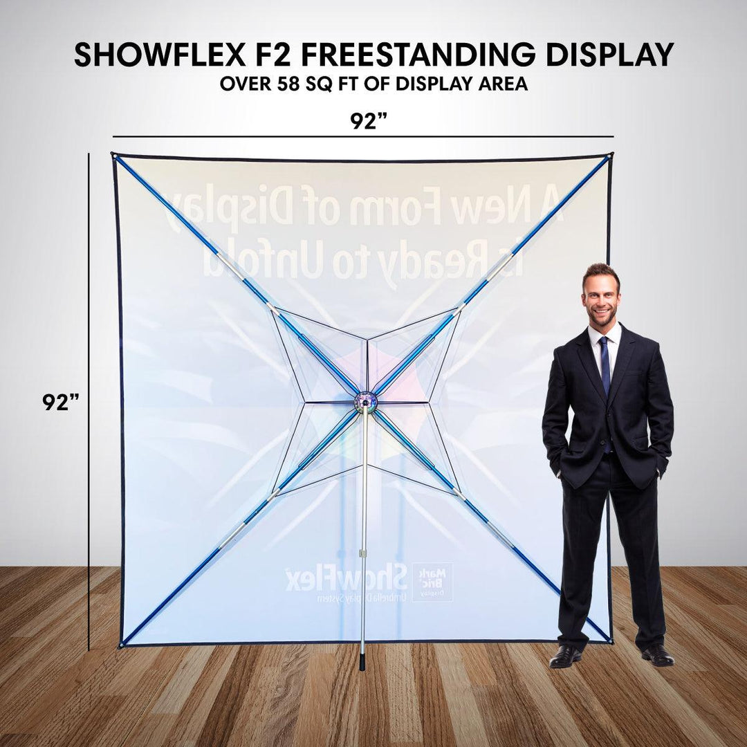 ShowFlex F2 Freestanding Display (92"w x 92"h) - TradeShowPlus
