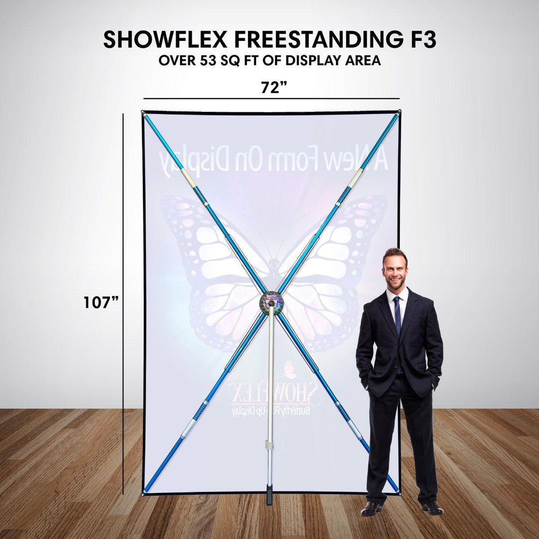 ShowFlex F3 Freestanding Display (72"w x 107"h) - TradeShowPlus