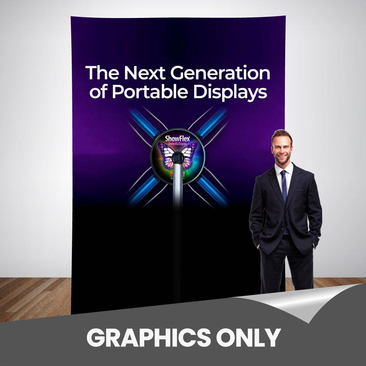 ShowFlex F3 Freestanding Display (Graphic Only) - TradeShowPlus