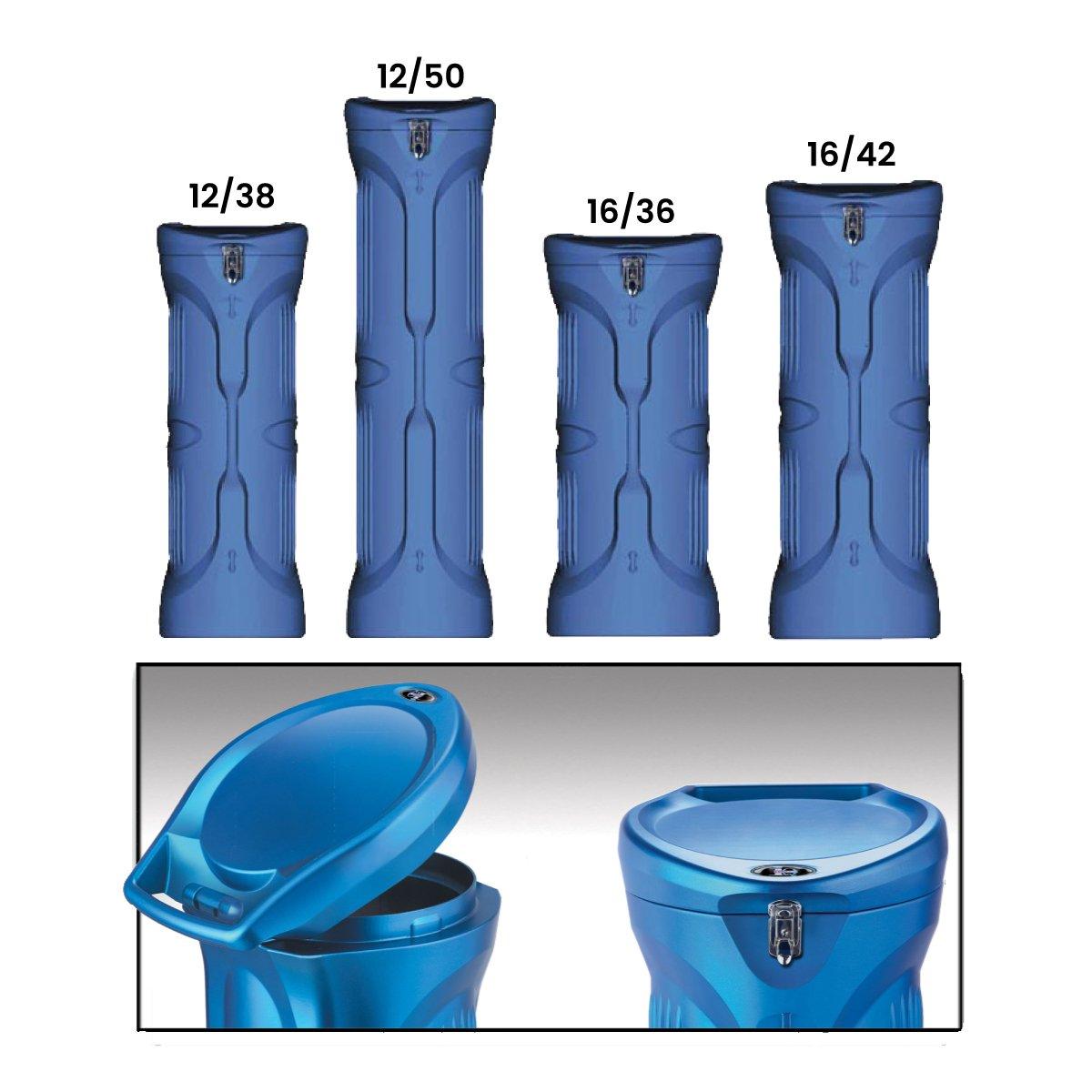Durable shipping cases in multiple sizes designed for secure transport at trade shows and exhibitions