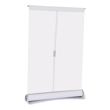 portable tabletop banner stand for trade shows and exhibitions with retractable pole and base