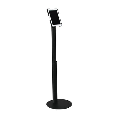 Adjustable tablet holder stand ideal for trade shows, exhibitions, and special event displays