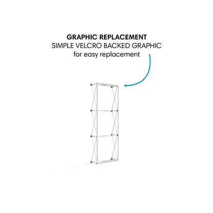 Vburst 2.5ft Straight Display Kit 01 - TradeShowPlus