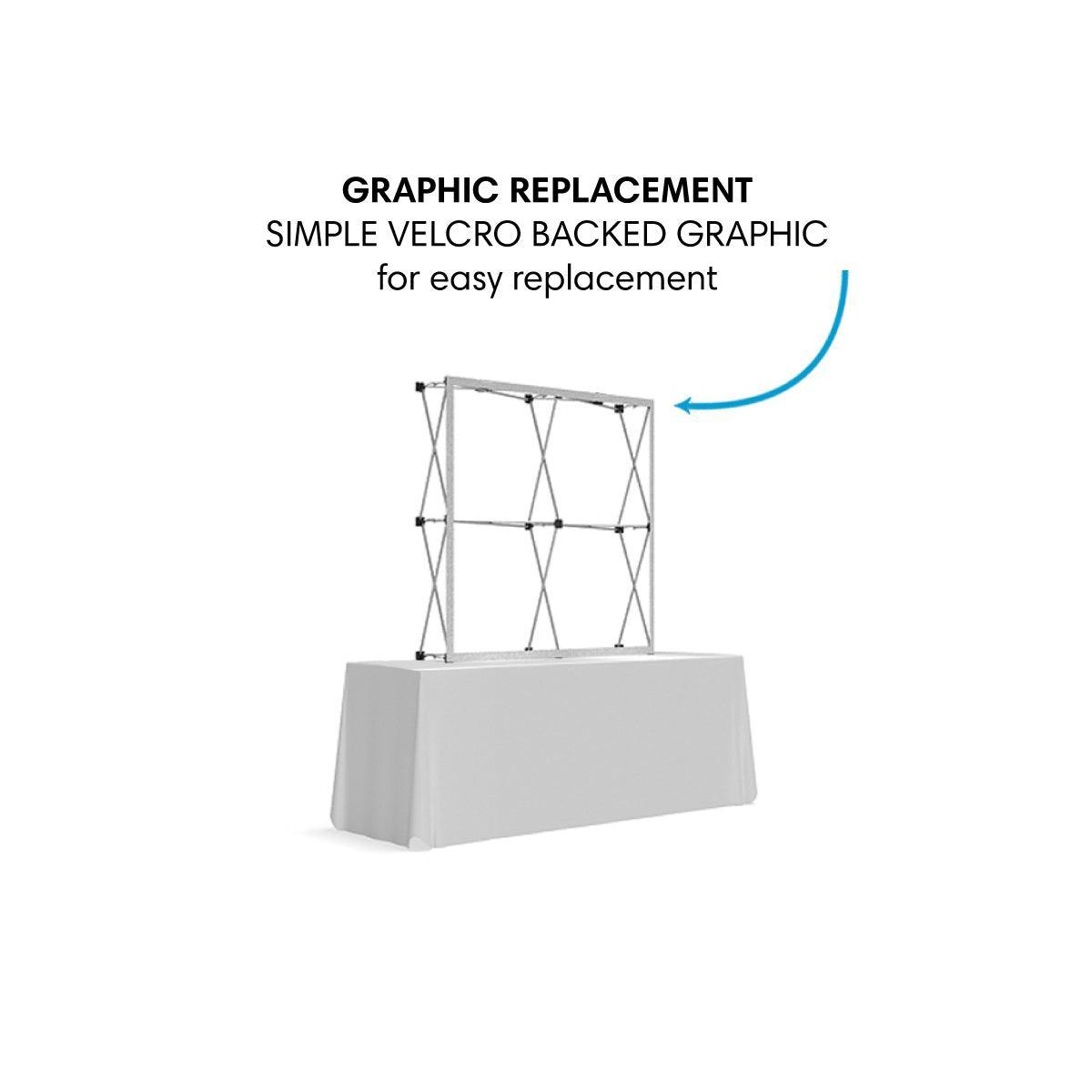 Vburst 5ft Straight Tabletop Display Kit 01 - TradeShowPlus