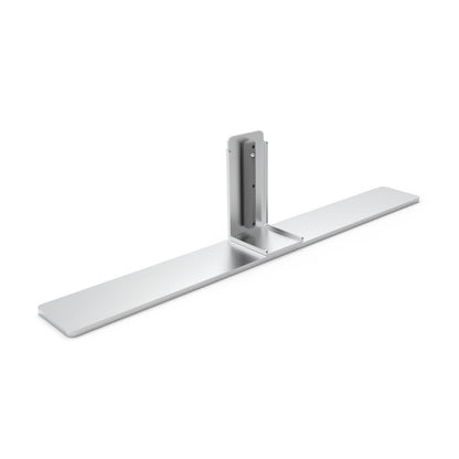 Metal base plate with vertical bracket for stable frame support at trade shows and exhibitions