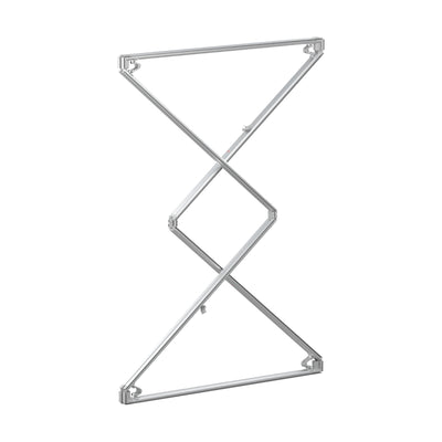 Expandable aluminum frame structure for trade show displays and exhibition stands