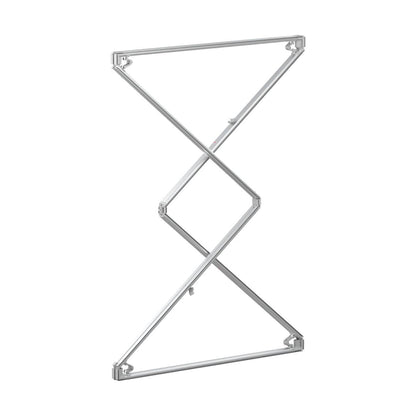 Expandable aluminum frame structure for trade show displays and exhibition stands