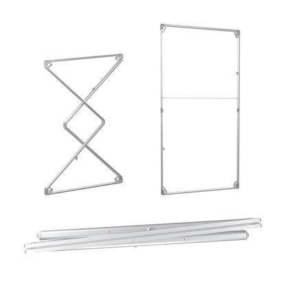 Modular frame components for trade shows and exhibitions display setup