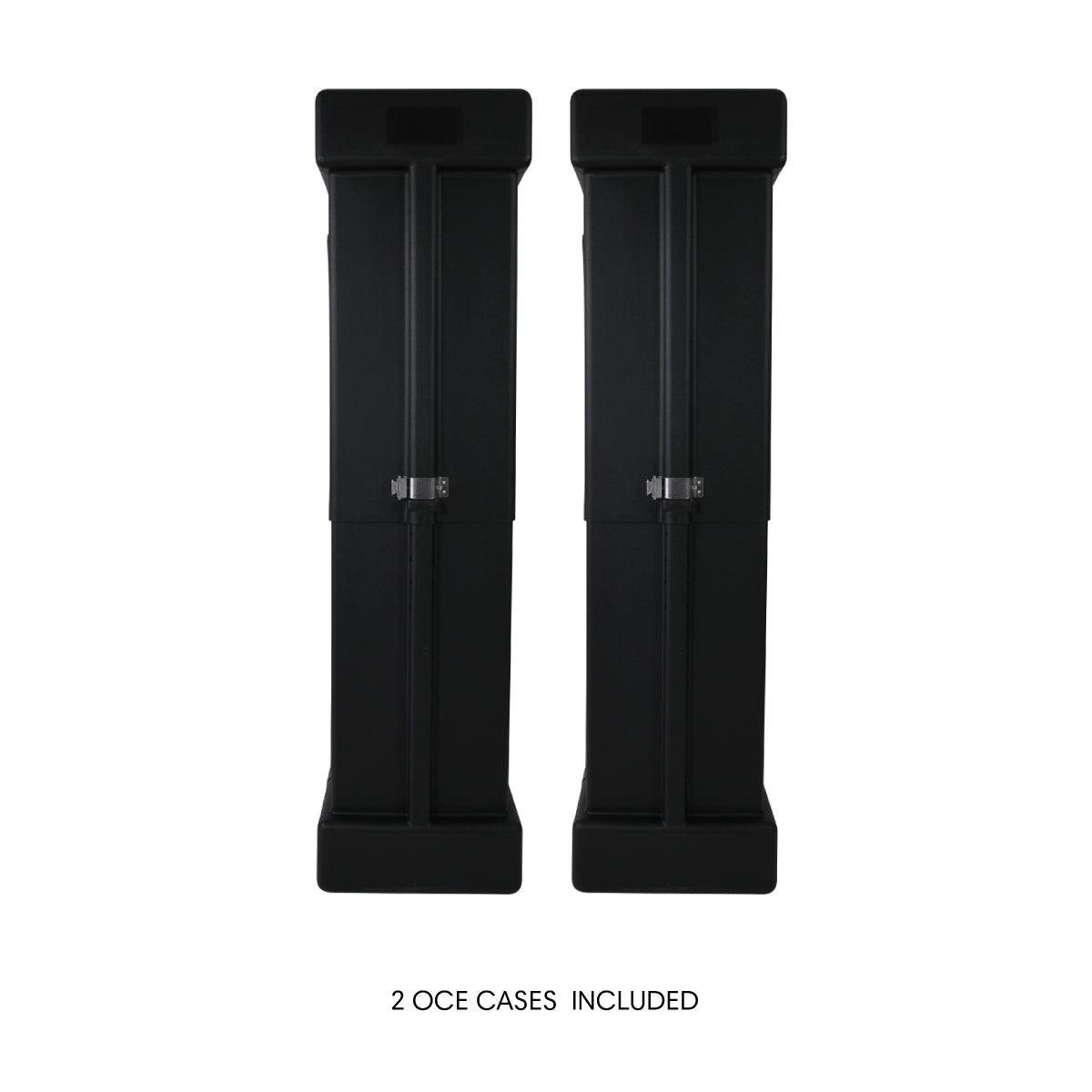 Pair of sturdy protective OCE cases ideal for trade shows, exhibitions, and special events
