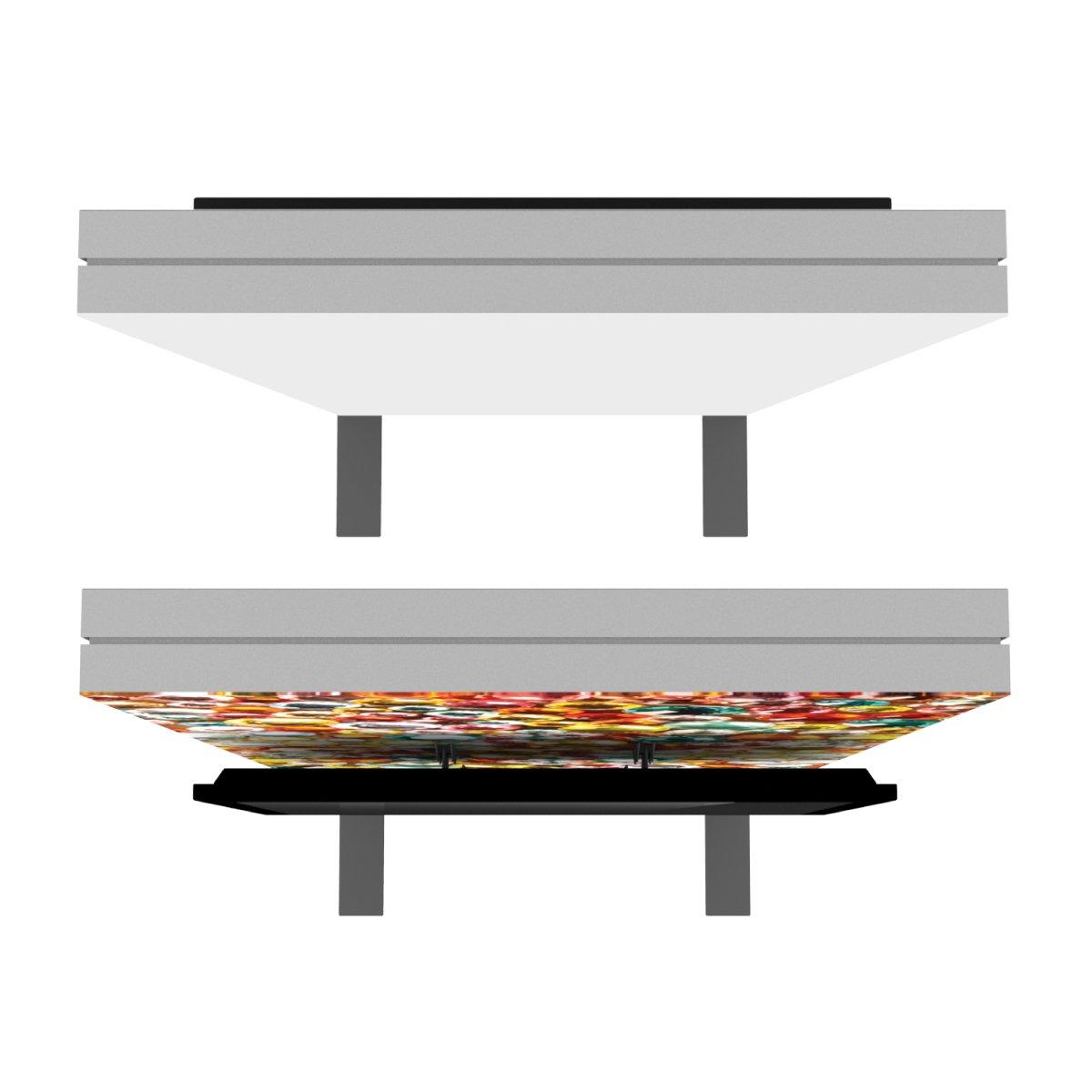 3ft monitor kiosk with graphic frame for trade shows, exhibitions, and special events display