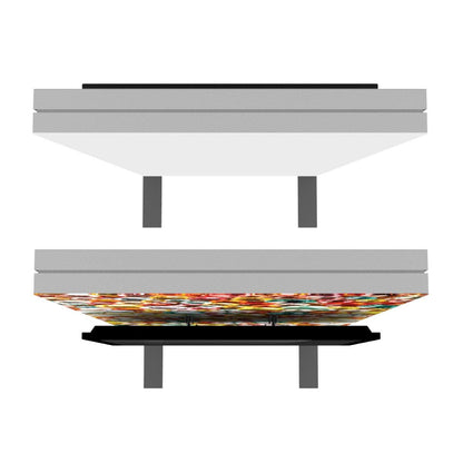 3ft monitor kiosk with graphic frame for trade shows, exhibitions, and special events display