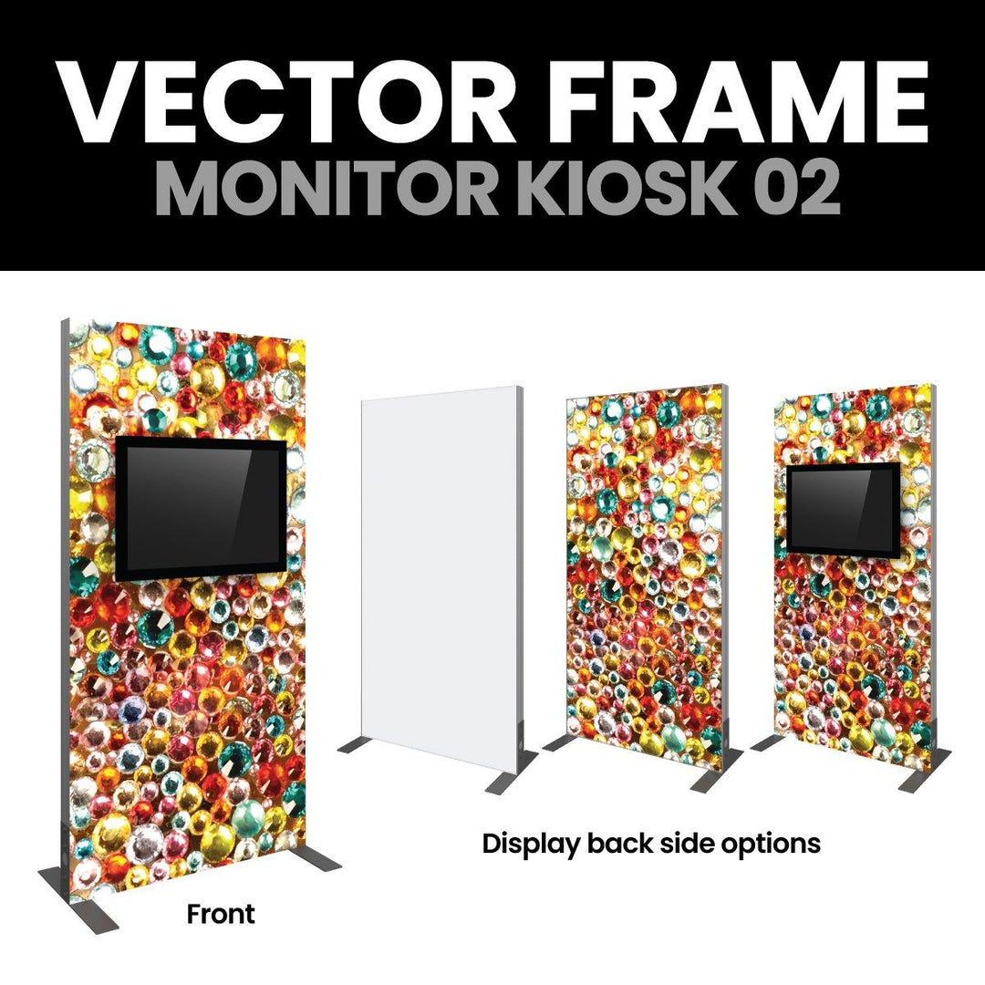 Vector Frame 4ft Monitor Kiosk 02 - TradeShowPlus
