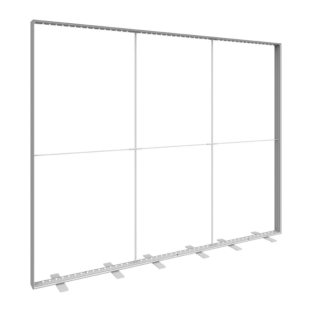 Large modular frame structure for trade show displays and exhibition booth backdrops