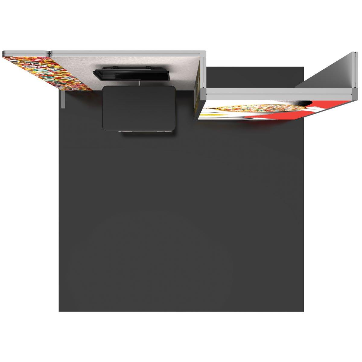 10ft backlit trade show display kit with graphic panels and counter for exhibitions