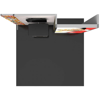 10ft backlit trade show display kit with graphic panels and counter for exhibitions