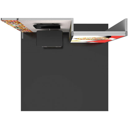 10ft backlit trade show display kit with graphic panels and counter for exhibitions