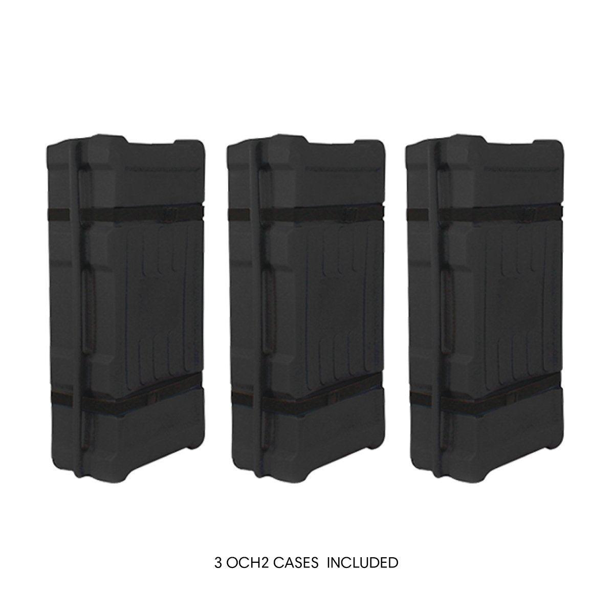 Three sturdy transport cases for trade shows and events equipment protection