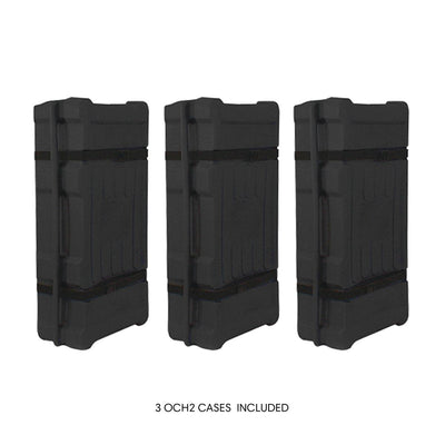 Three sturdy transport cases for trade shows and events equipment protection