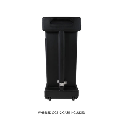 Tough wheeled case for secure transport and storage at trade shows and exhibitions