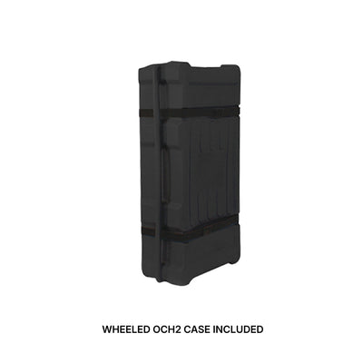 Durable wheeled hard case for secure transport at trade shows and exhibitions