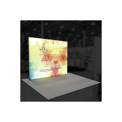 Illuminated trade show backdrop displaying 2016 National Newspaper Publishers Association annual convention graphics