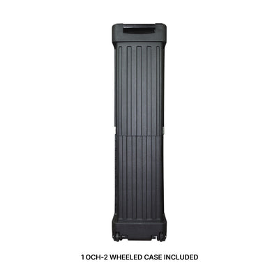 Tall wheeled hard case for secure transport at trade shows and exhibitions