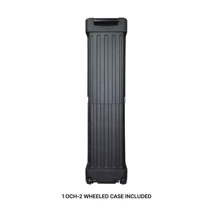 Tall wheeled hard case for secure transport at trade shows and exhibitions