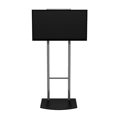 Freestanding monitor stand with stable base for trade shows and exhibition displays