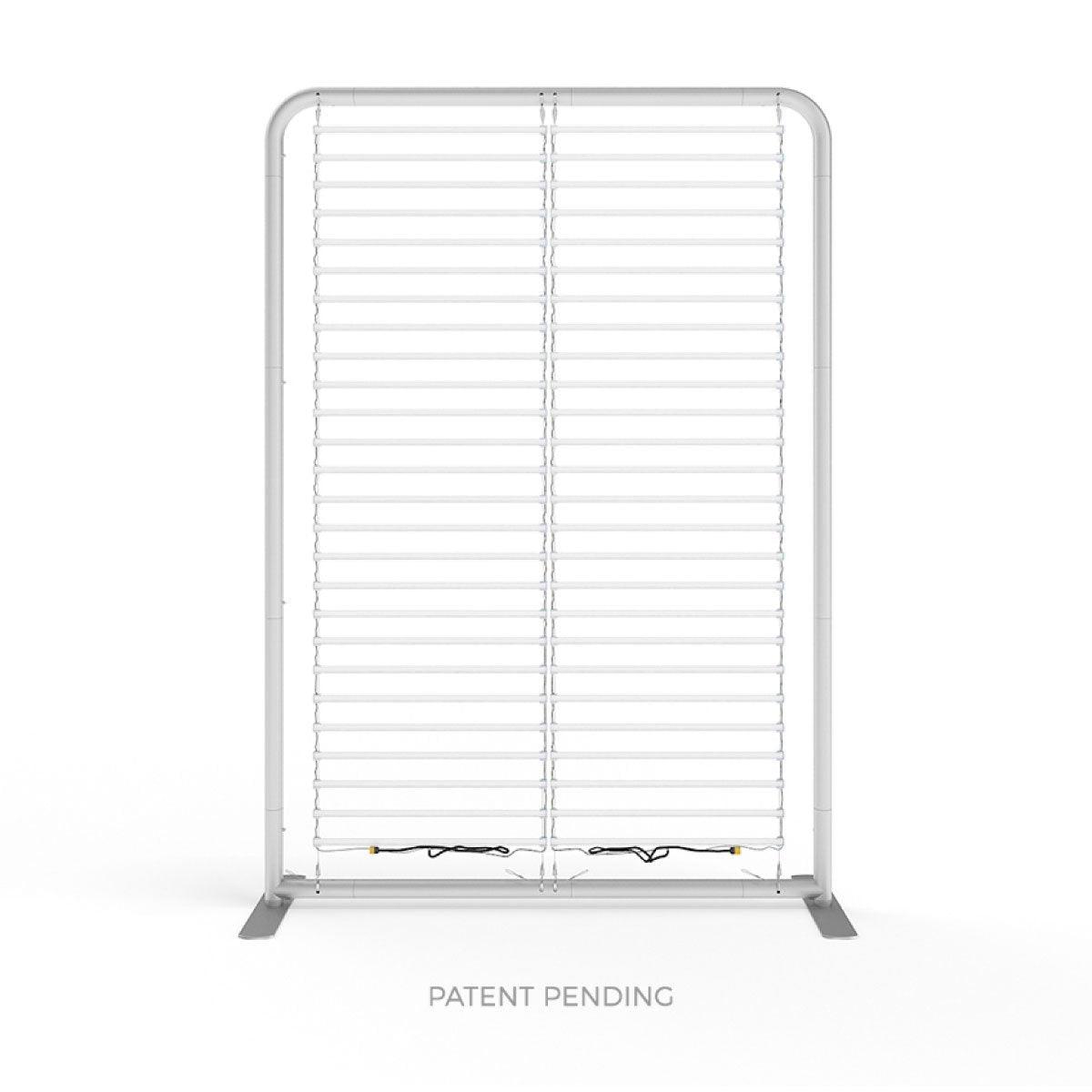 5ft LED backlit display frame for trade shows and exhibitions with horizontal light bars