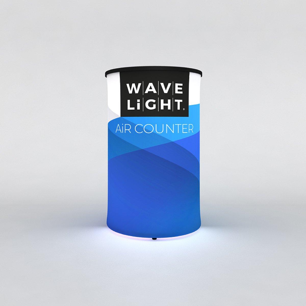 WaveLight Air Counter portable trade show counter for exhibitions and special events branding