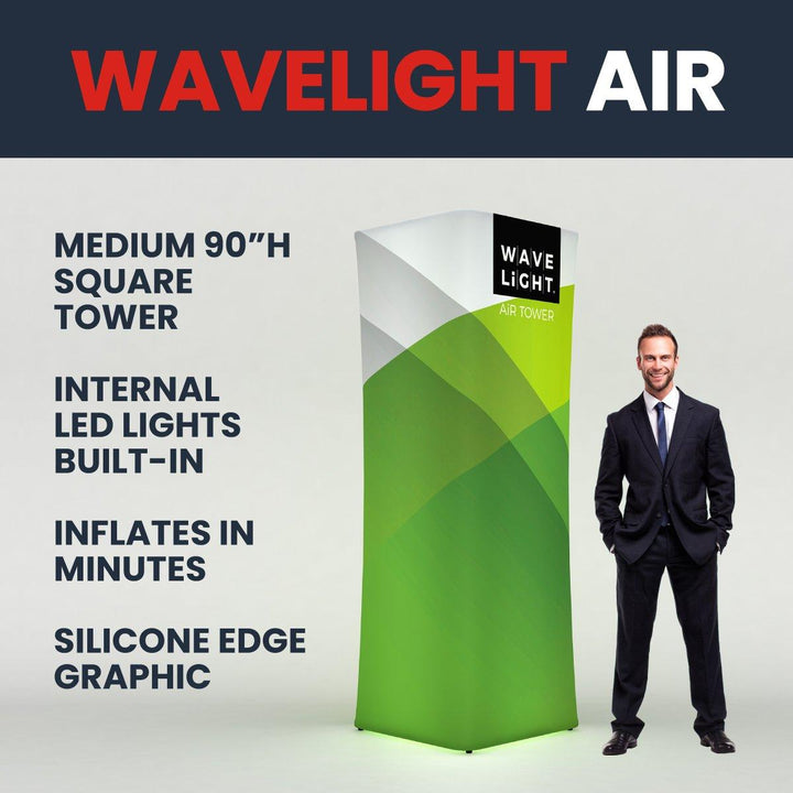 WaveLight Air Medium Square Tower - TradeShowPlus
