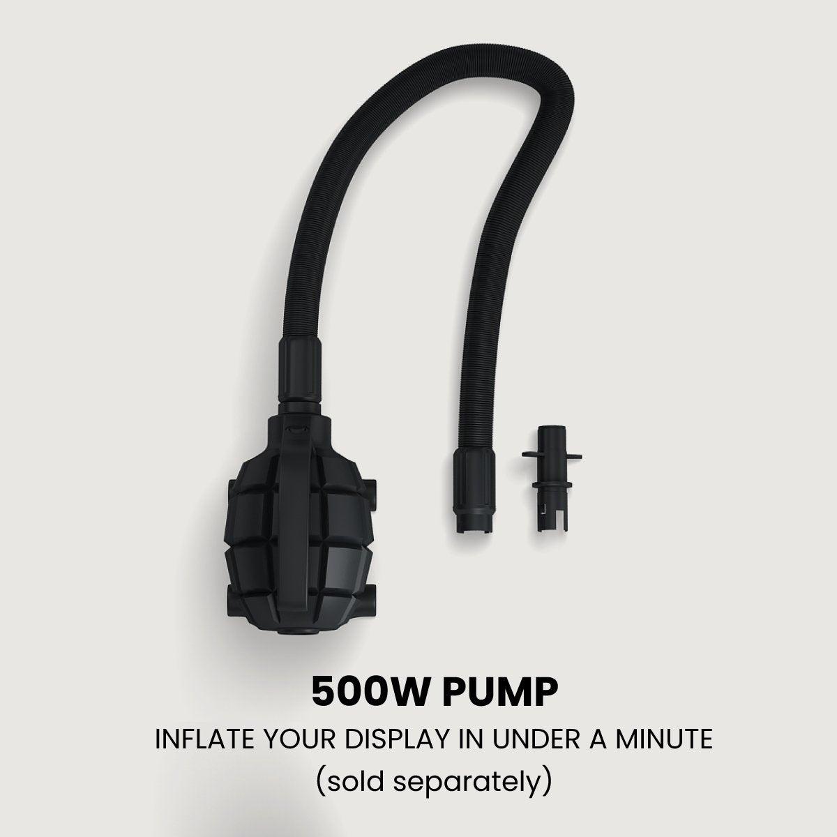 500W pump tool for fast inflation of trade show and exhibition display products