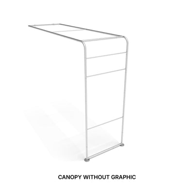 Trade show canopy frame structure designed for exhibitions and special event displays