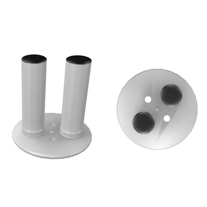 Round double foot base support designed for trade show displays and exhibition stands