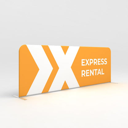 Custom branded fabric tension display banner for trade shows and special event rentals