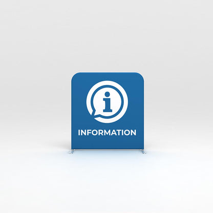 Free standing information display panel ideal for trade shows, exhibitions, and special events