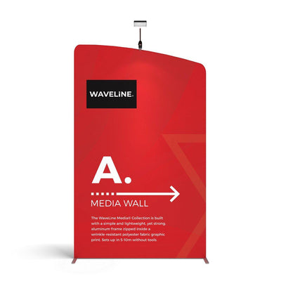WaveLine Media Wall display panel with graphic print for trade show and event exhibitions