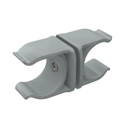 Double C clamp connector for trade show displays and exhibition frame assembly