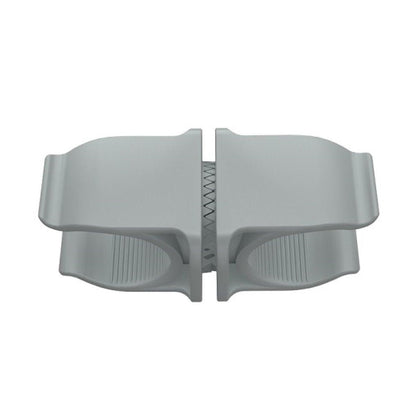 Double C clamp for trade show displays and event setups, designed for secure attachment