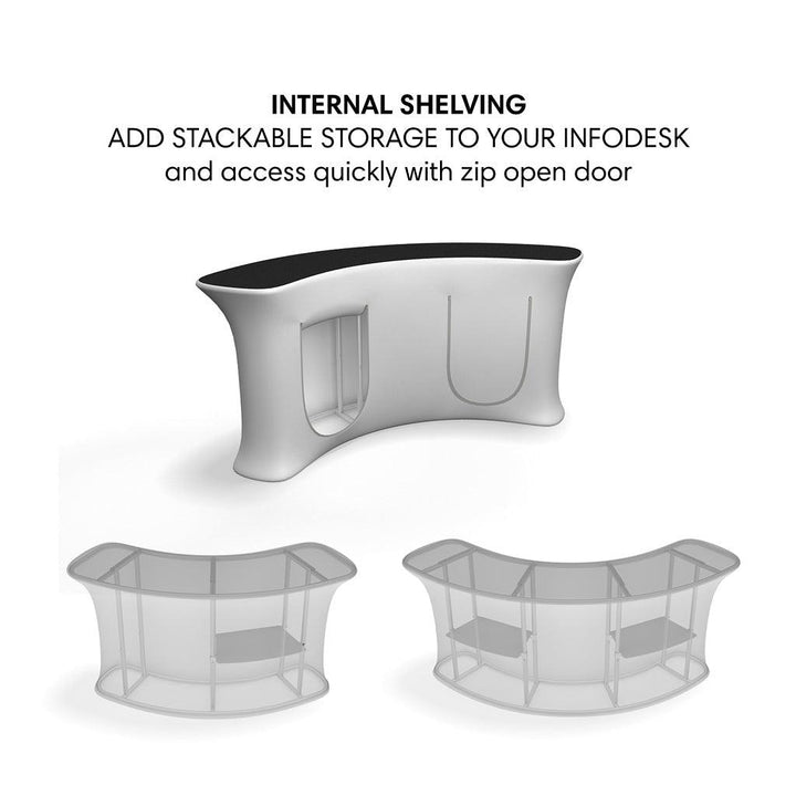 WaveLine InfoDesk Internal Shelving - TradeShowPlus