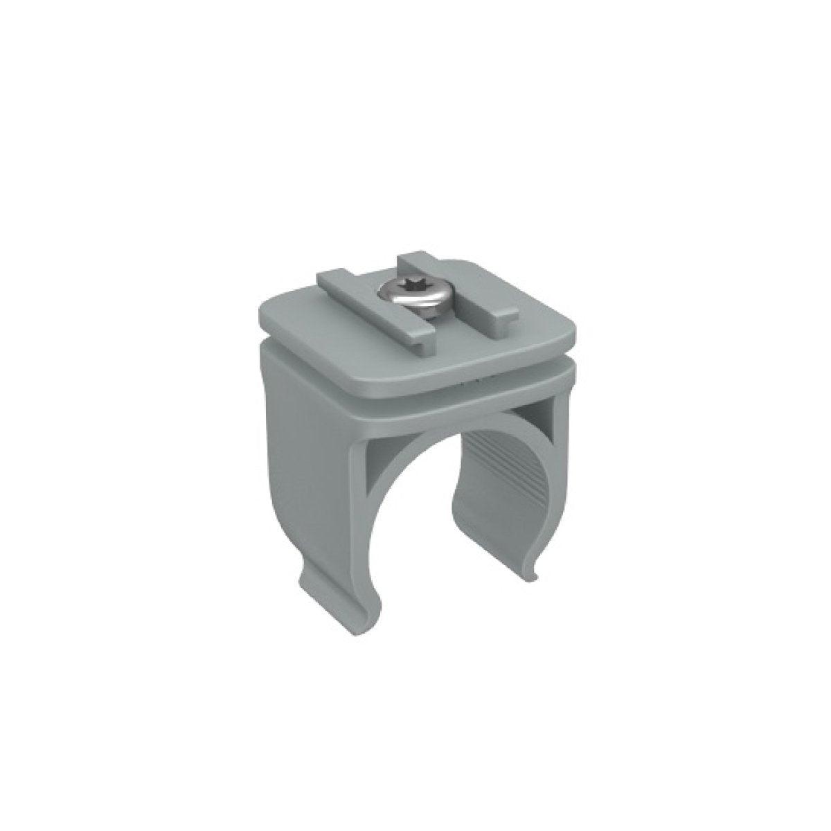 Compact LED spotlight mounting clip designed for trade shows, exhibitions, and special events