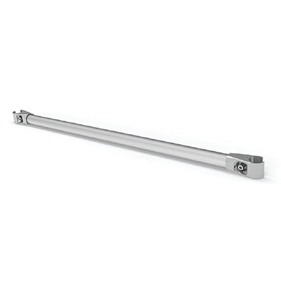 Adjustable garment crossbar for trade show displays and exhibition clothing racks